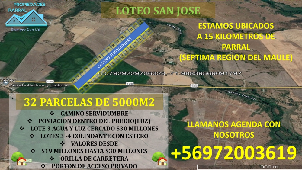 Parral Loteo, Venta